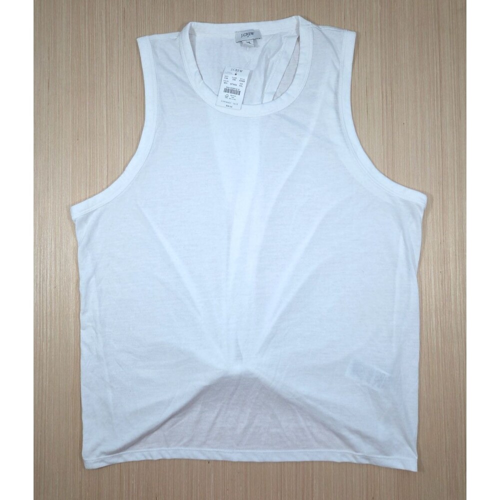 J. Crew White Sleeveless Open Back Tie Back Tank Top XXL 2XL NEW Style AO926